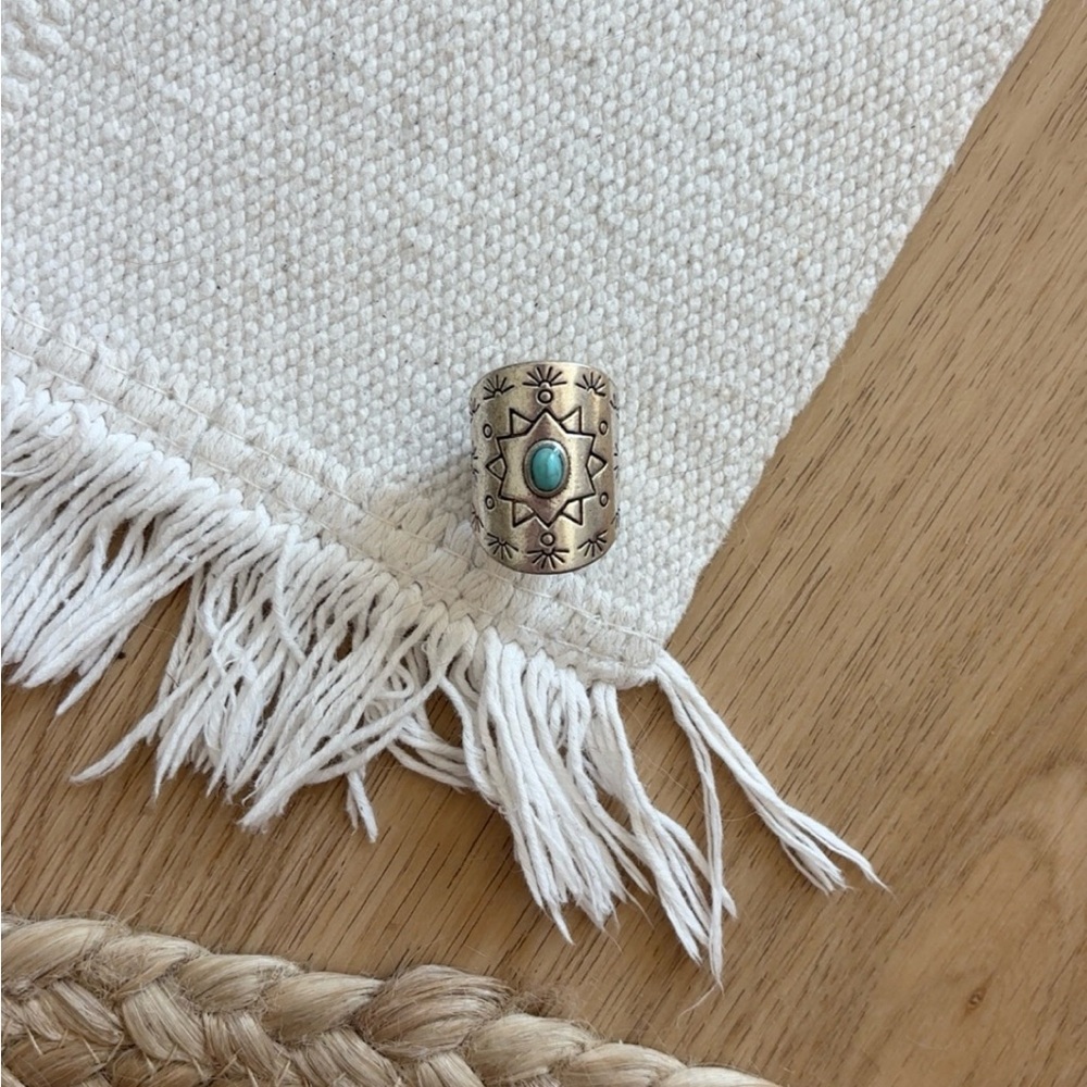 silver & turquoise stone ring